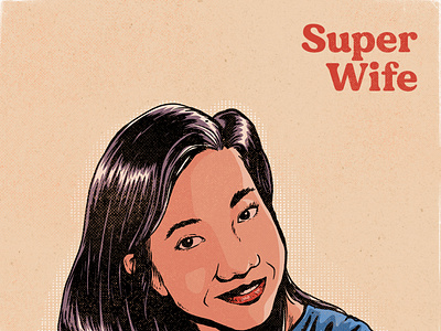 superwife artwork design illustration vintage