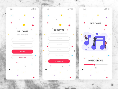 Music Grove - UI and UX IOS APPS