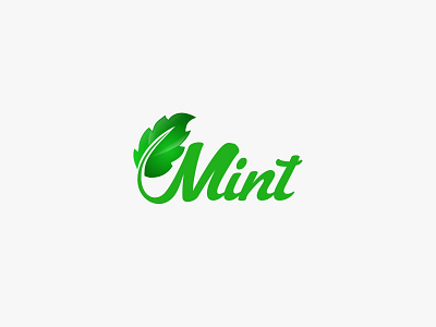 Mint branding concept identity logo. logo design