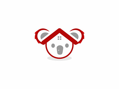 Koala real estate logo branding concept identity koala logo. logo design real estate