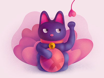 Hello Dribbble! character dribbble dribbble ball hello hello dribbble illustration illustrations pink procreate purple texture