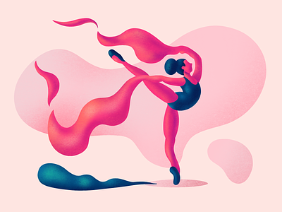 Flame Dancer blue character dance dancer fire illustration illustrations procreate red texture