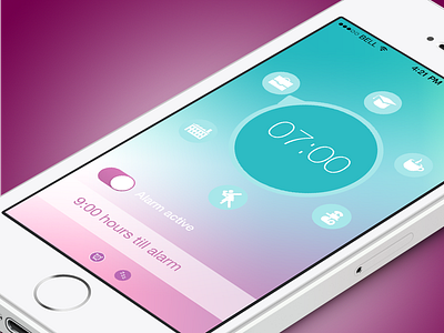 Tiky - Native iOS Alarm App alarm ios iphone mobile screendesign user interface