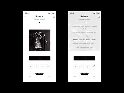 Music play app design ui