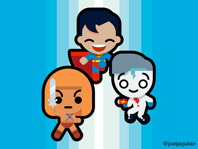 My Favorite Superheroes 80s cartoon character design chibi comics cute dc dccomics he man heman illustration kawaii madman superman vector