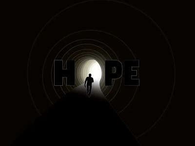 HOPE. blackspace dark graphic design ill illustration light minimalistic vector whitespace