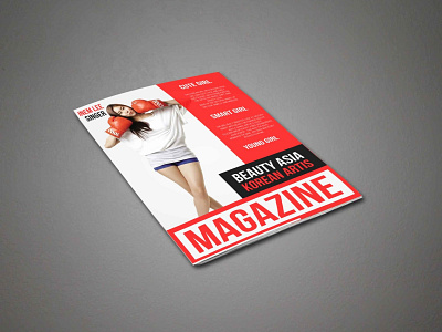 Design Magazine practice beauty book cover design branding cover magazine graphic desgin red