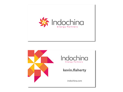 Indochina logo and business card business card design logo modern logo red simple logo sun logo