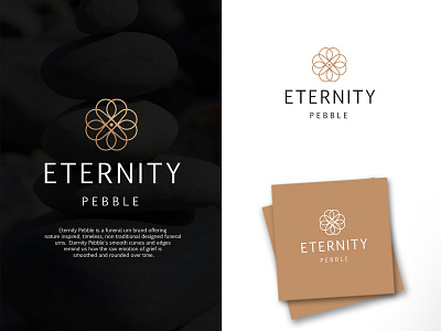 ETERNITY elegant flower logo line art line logo logo luxury luxury brand pebble