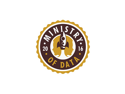 Ministry of data emblem logo logo ministry people rocket silhouette start up