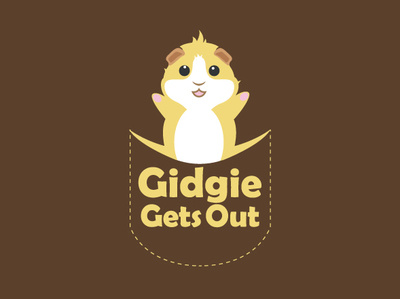 Gidgie concept 2 animal cartoon cute logo gidgie graphic design guinea pig hamster illustration logo simple design
