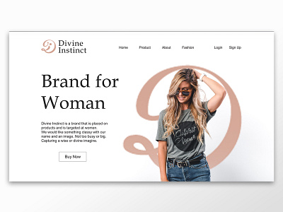 Divine Logo & Website Concept chic logo divini logo elegant logo elegant minimal elegant website fashion blog fashion woman girls luxury design rose gold women