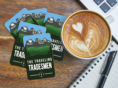 Personal logo and business card busines card coffee graphic design illustration logo modern logo mountain logo the traveling tradesmen trades vintage