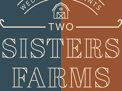 Two Sisters Farms Color Options balloon barn farm grapes logo sisters weddings