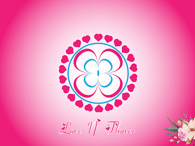 Love& Flower Logo flower logo love