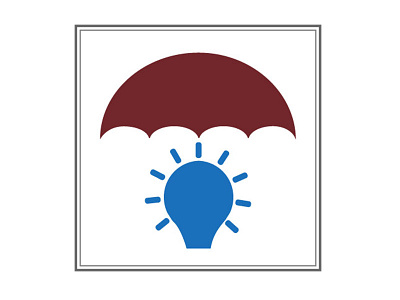 Logo Creative And Protected idea lamp logo protection unmbrella