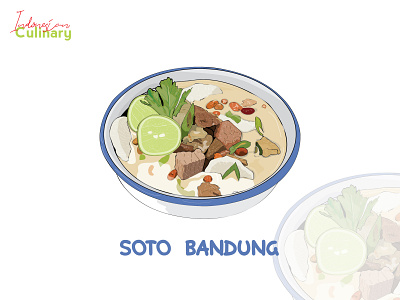 Soto Bandung // Indonesian Culinary food food illustration illustration indonesian soto bandung vector