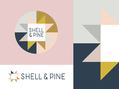 Shell & Pine branding graphic design identity illustration logo design