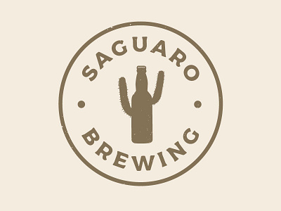 Saguaro Brewing arizona badge design graphic design illustration