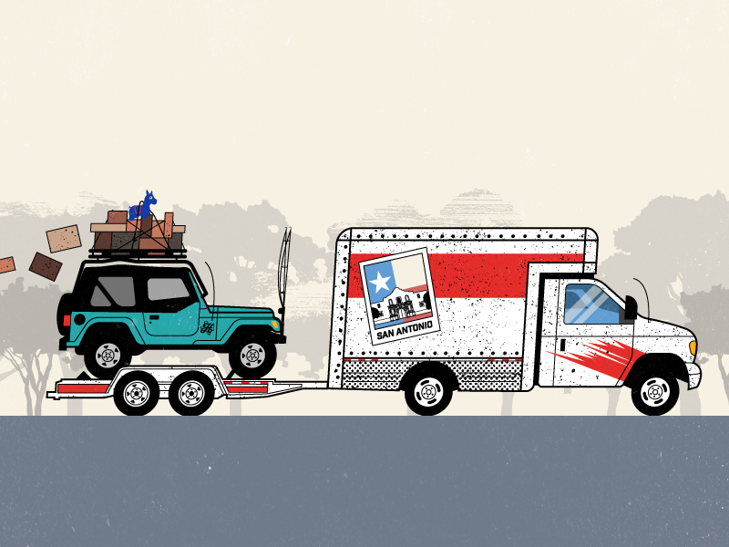 We moved! logo design identity branding illustration graphic design