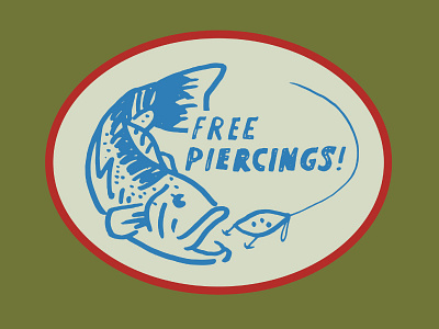 Free PIERcings branding graphic design identity illustration logo design