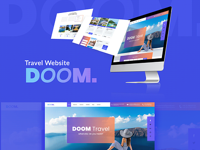 Travel Website Desgin - Doom app ui ui design ux ux design uxui uxui design website design