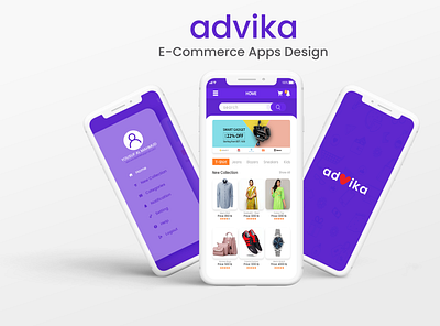 E-Commerce Mobile Apps Design - advika app branding e commerce app mobile app design ui ui design uidesign ux ux design uxui design website design