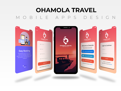 Mobile UI Apps Design - Ohamola Travel