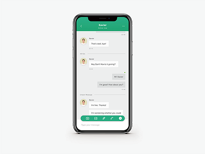 Daily UI #013 _Direct Messaging 013 chatbox clean dailyui design iphone x message modern sketch ui ux