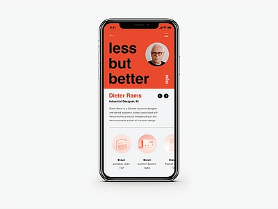 Daily UI #006 _User Profile 006 braun clean dailyui design dieter rams iphone x modern sketch ui ux