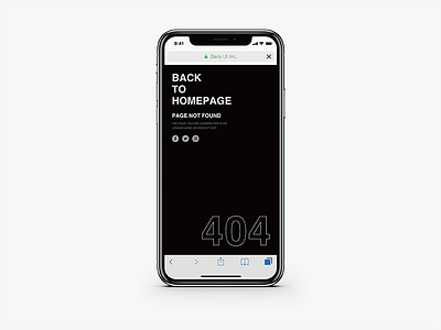 Daily UI #008 _404 page 008 404 clean dailyui design iphone x modern page sketch ui ux