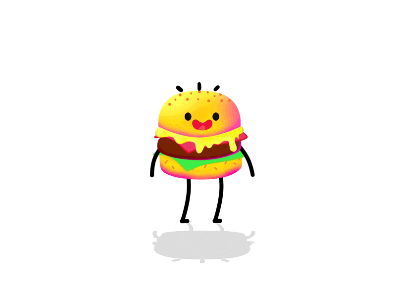 Burger ae animation burger character gif motion