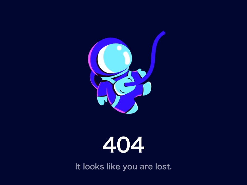 404 animation motion space universe