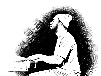 Robert Glasper illustration jazz music