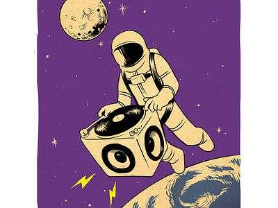 Astro DJ illustration
