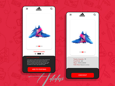 Adidas apps checkout page