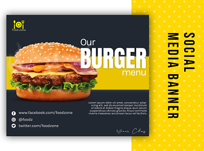 Burger Menu banner advertising banner ad banner design burger burger king burger menu food graphic design menu design ui