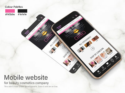 Beauty cosmetics web UI