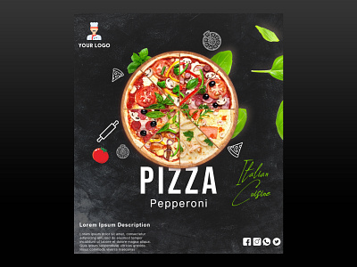 Pizza Banner Design advertising banner design branding graphic design logo design photoshop pizza product design social media design