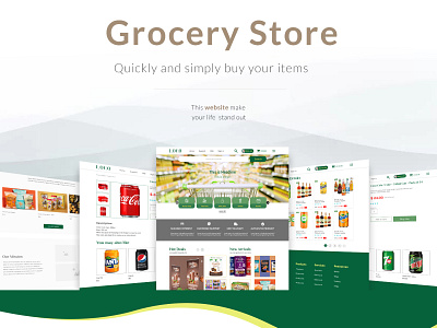 Grocery Store advertising clean ui graphic design product design ui ux design