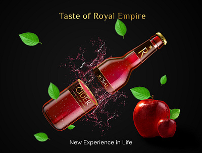 Royal Cider Advertising Manipulation advertising apple banner ads banner design branding graphic design photoshop product design