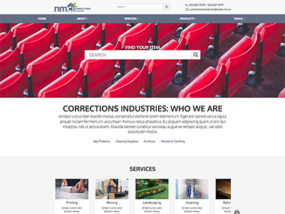 NMCI Home Page Mockup website