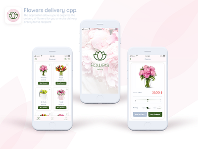 Flowers delivery app users interface uxui