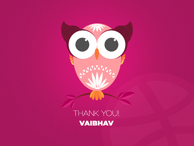 Thank you graphics illustration owl patterns