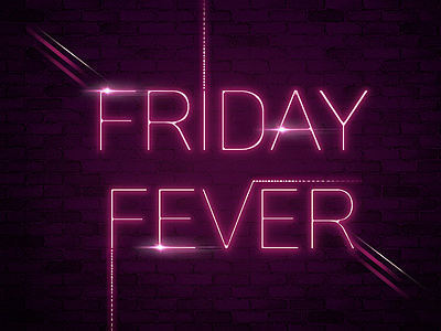 Friday Fever photoshop typography