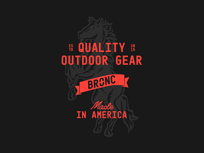 Bronc Box Apparel brand design graphic design grunge horse identity illustration logo simple symbol text type vector vintage