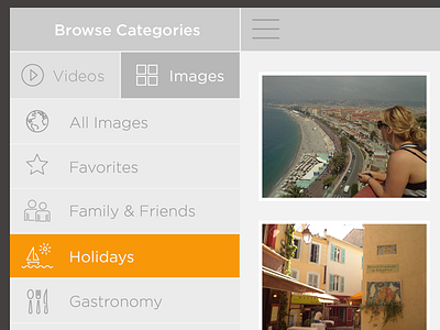 Photo Viewer App (iPad) app flat holiday icon ipad minimal minimalistic photo ui ux