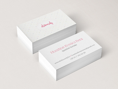 Business Cards / Elsőmosoly.hu baby businesscard feminine housedesign pastel pattern photography pink print