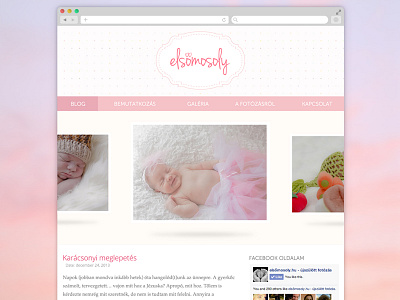 Website redesign / with animated attachment animated animation baby mp4 pastel photography pink redesign slideshow web wip