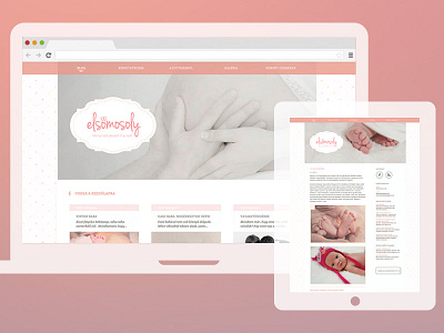 website redesign baby makeover photography pink redesign responsive web wip